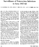 Surveillance of enterovirus infections in Iowa 195762
