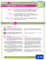 mPINC 2013 Survey CDC Survey of Maternity Practices in Infant Nutrition and Care Illinois Results Report