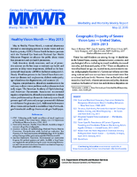 MMWR Morbidity and Mortality Weekly Report Vol 64 No 19 May 22 2015