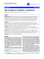 Age at diagnosis of diabetes in Appalachia