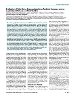 Evaluation of takehome organophosphorus pesticide exposure among agricultural workers and their children