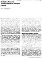 Marketing research in health services planning a model