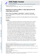 Risk factors for death and illness in dogs imported into the United States 20102018