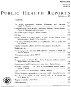 Public Health Reports  v 67 no 3  table of contents