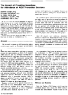 The impact of providing incentives for attendance at AIDS prevention sessions