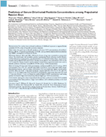 Predictors of Serum Chlorinated Pesticide Concentrations among Prepubertal Russian Boys