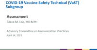 COVID19 Vaccine Safety Technical VaST Subgroup assessment