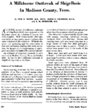 A milkborne outbreak of shigellosis in Madison County Tenn