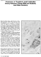 Prevalence Of Toxoplasma Gondii Antibodies Among Veterinary College Staff And Students Iowa State University