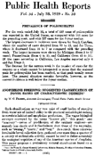 Public Health Reports  v 54 no 30  July 28 1939