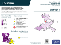 LA Congressional District 01 Stroke and Stroke Centers Map 119th Congress
