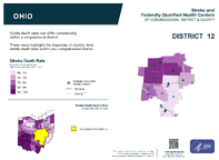 OH Congressional District 12 Stroke and Federally Qualified Health Centers Map 118th Congress