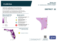 FL Congressional District 22 Stroke and Stroke Centers Map 118th Congress