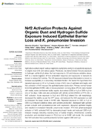 Nrf2 Activation Protects Against Organic Dust and Hydrogen Sulfide Exposure Induced Epithelial Barrier Loss and K pneumoniae Invasion