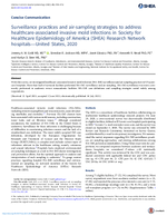 Surveillance Practices and AirSampling Strategies to Address HealthcareAssociated Invasive Mold Infections in Society for Healthcare Epidemiology of America SHEA Research Network Hospitals  United States 2020