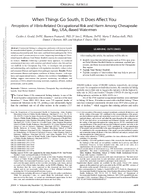 When Things Go South It Does Affect You Perceptions of VibrioRelated Occupational Risk and Harm Among Chesapeake Bay USABased Watermen
