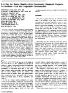 5 A Day For Better HealthNine Community Research Projects To Increase Fruit And Vegetable Consumption