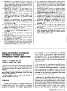 Status Of Nutrition Surveillance Activities In 24 State And Metropolitan Health Departments