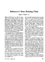 Baltimores slum housing clinic
