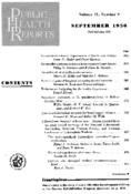 Public Health Report  v 71 no 9  table of contents