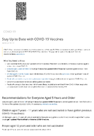 Stay up to date with COVID19 vaccines