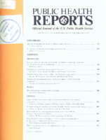 Public Health Reports  v 98  no 2  cover