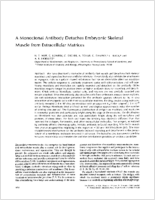 A monoclonal antibody detaches embryonic skeletal muscle from extracellular matrices
