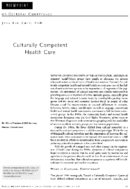 Culturally competent health care