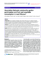 Association between community garden participation and fruit and vegetable consumption in rural Missouri