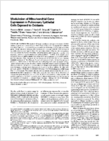 Modulation of mitochondrial gene expression in pulmonary epithelial cells exposed to oxidants