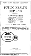 Public Health Reports  v 53 no 32  cover