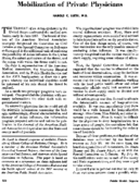 Mobilization of private physicians