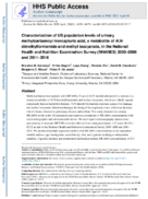 Characterization of US population levels of urinary methylcarbamoyl mercapturic acid a metabolite of NNdimethylformamide and methyl isocyanate in the National Health and Nutrition Examination Survey NHANES 20052006 and 20112016