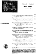 Public Health Reports  v 80 no 5 May 1965  table of contents