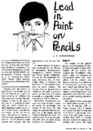 Lead in paint on pencils