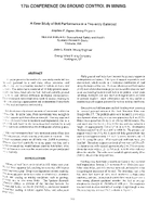 A Case Study of Bolt Performance in a TwoEntry Gateroad proceedings