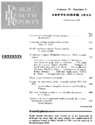 Public Health Report  v 70 no 9  table of contents