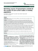 Rethinking sources of representative controls for the conduct of casecontrol studies in minority populations