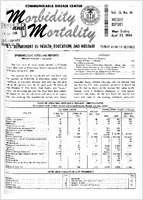 Morbidity and Mortality Weekly Report Vol 15 No 16 week ending April 23 1966