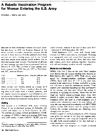 A Rubella Vaccination Program For Women Entering The Us Army