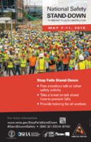 National Safety StandDown to prevent falls in construction May 711 2018