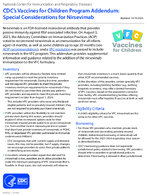 CDCs Vaccines for Children Program Addendum  Special Considerations for Nirsevimab