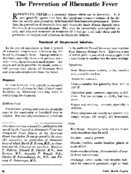 The prevention of rheumatic fever