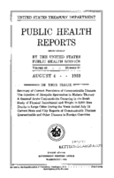 Public Health Reports  v 48 no 31  cover