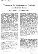 Terramycin for nongonococcic urethritis and Reiters disease