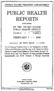 Public Health Reports  v 51 no 6  cover
