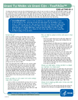 Urani T Nhien va Urani Can  ToxFAQs  CAS so 7440611