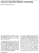 Advances in quantitative methods in epidemiology