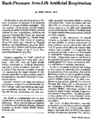 Backpressure armlift artificial respiration