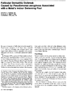Follicular dermatitis outbreak caused by Pseudomonas aeruginosa associated with a motels indoor swimming pool